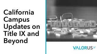 White background right side tiles Title IX ValorUS logo